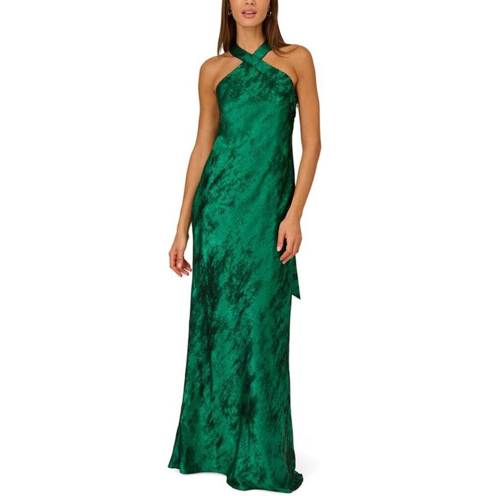 NWT Aidan Mattox Halter Mermaid Gown